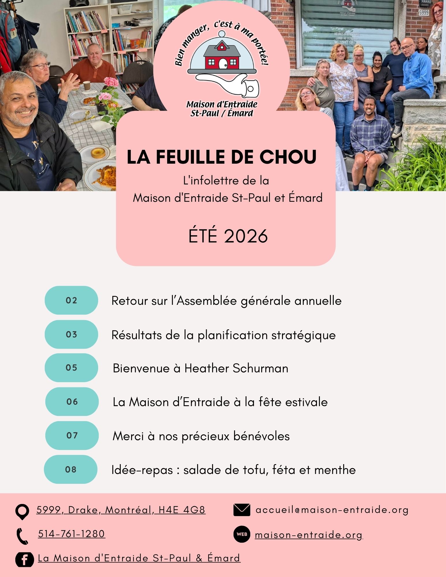 Feuille de chou été 2026